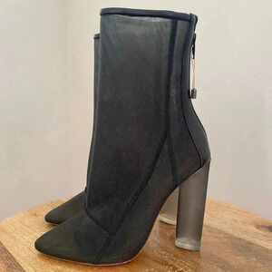 Yeezy Season 3 Mesh Mid Length Boots Black Size 7.5